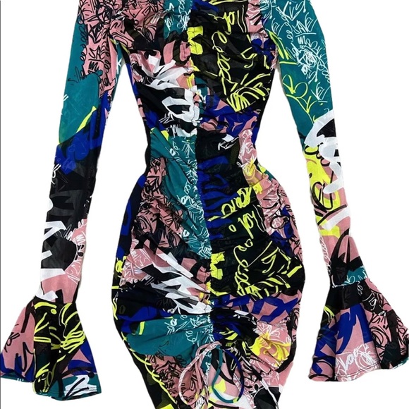 Mesh Colorful Dress - Picture 1 of 1